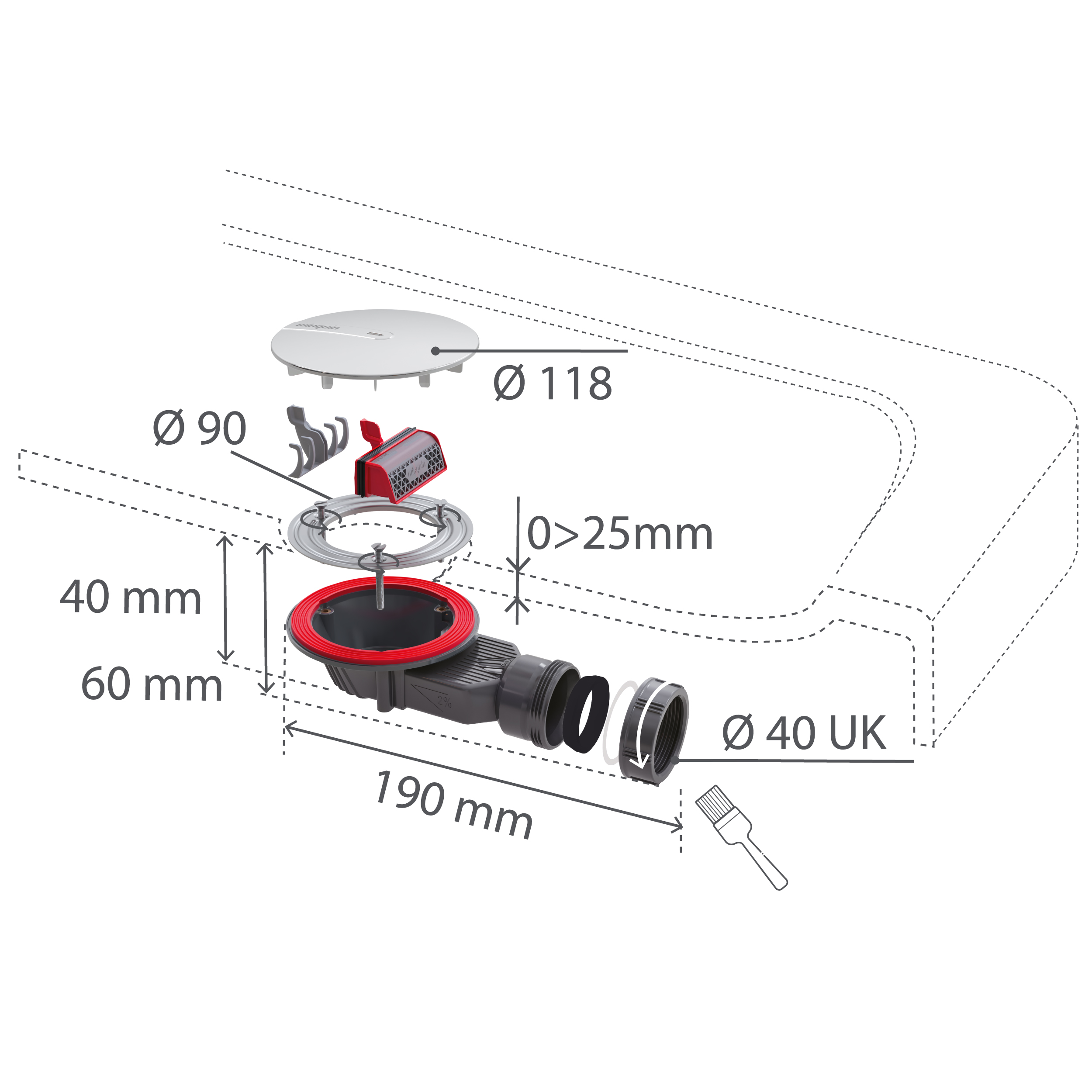 130020112_30723374_TDE3D.jpg SLIM+ Shower Waste-Chrome-3D_Technical Diagram