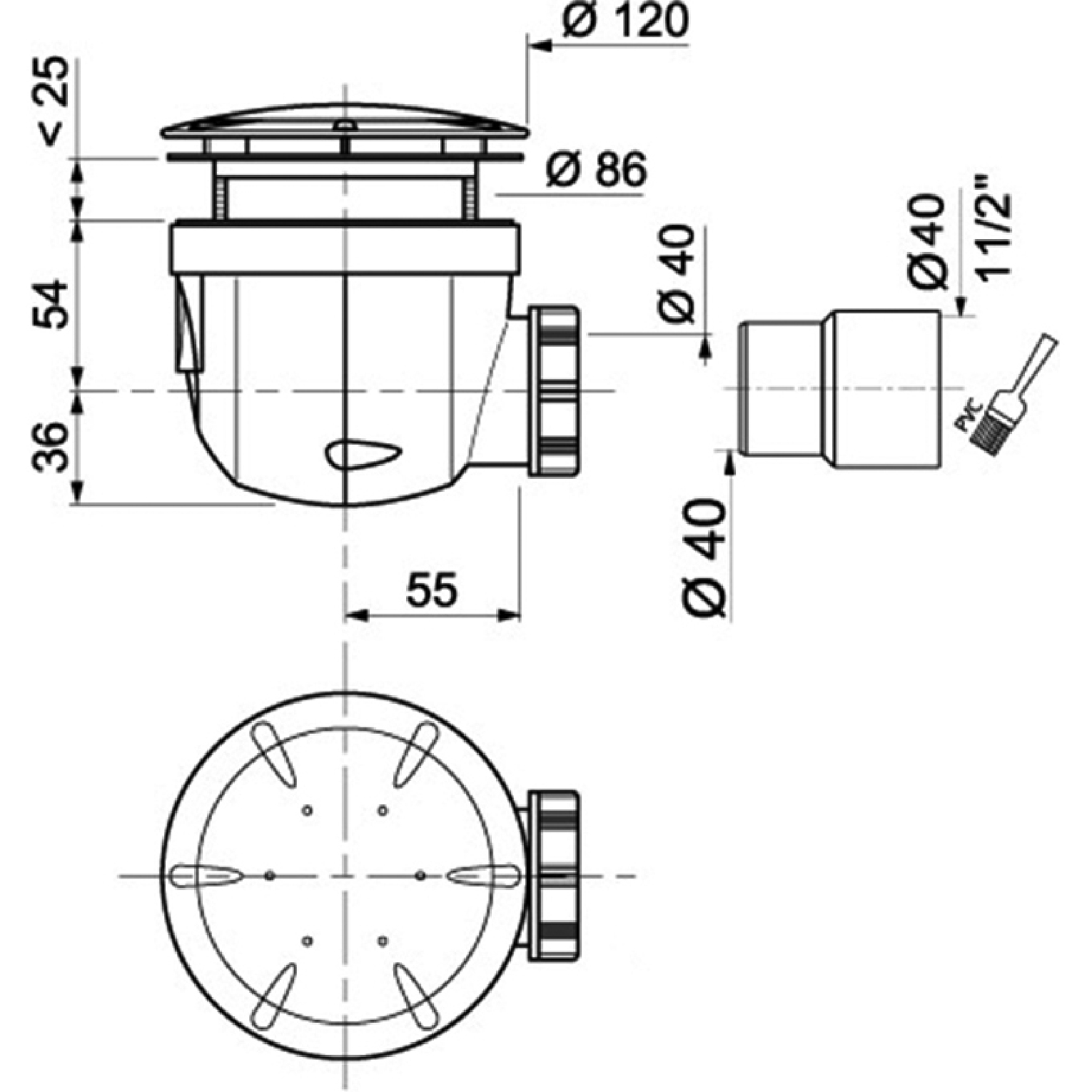 34040601_DT.jpg Wirquin Twisto Shower Waste 90mm Diagram