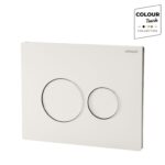Lunar Dual Flush Control Plate - White