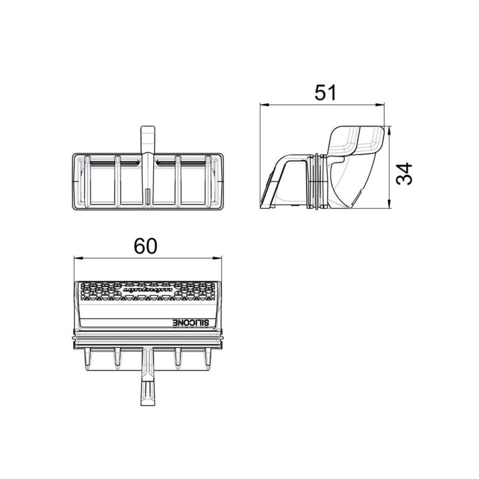 Slim + Membrane with Removable Hair Filter for Shower Waste