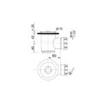 34020201_3 Tourbillon 50mm ABS Chrome Plated Shower Waste